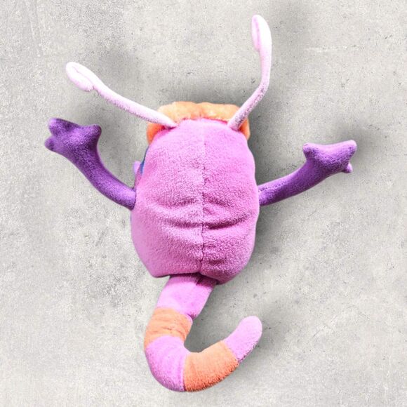 Vintage Silly Slammers Flu Bug Plush 1998 ToyBox Rare Pink Monster Beanbag - Picture 4 of 8